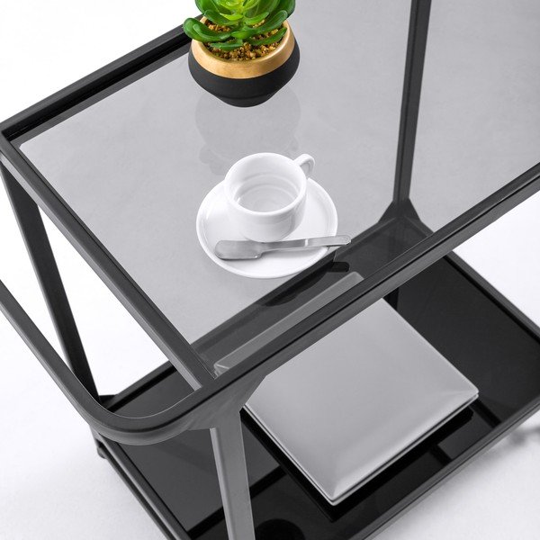 Crna metalna mobilna kolica Kave Home Duilia-image-1