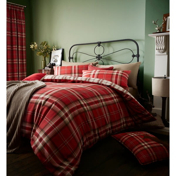 Crvena posteljina za Catherine Lansfield Kelso Red, 220 x 230 cm