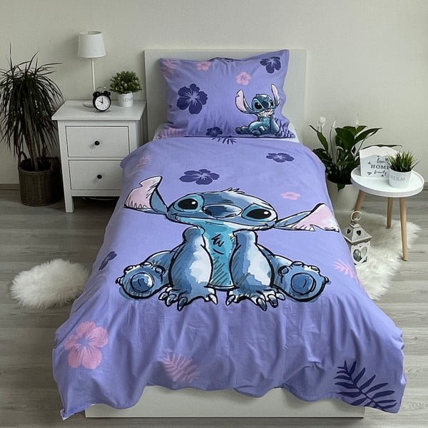 Pamučna dječja posteljina za krevet za jednu osobu 140x200 cm Lilo and Stitch – Jerry Fabrics-image-1