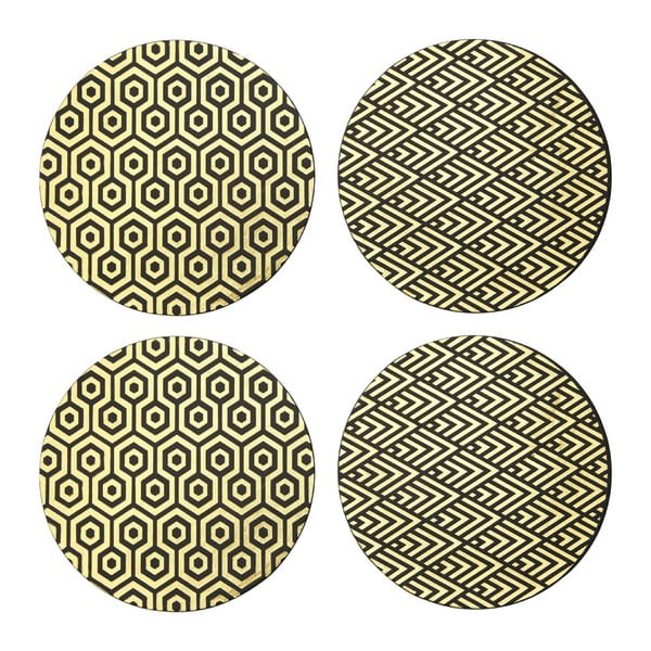 Podmetač 4 kom od imitacije kože/kartonski ø 25 cm Geome – Premier Housewares-image-2