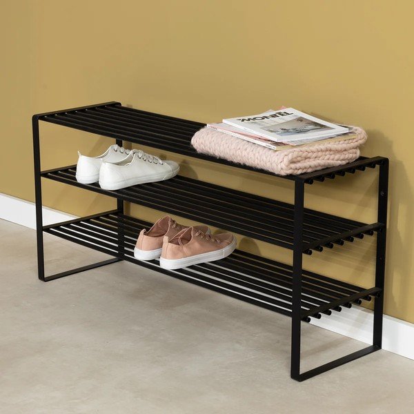 Crni metalni ormarić za cipele 100x48,5x29 cm Rex – Spinder Design-image-1