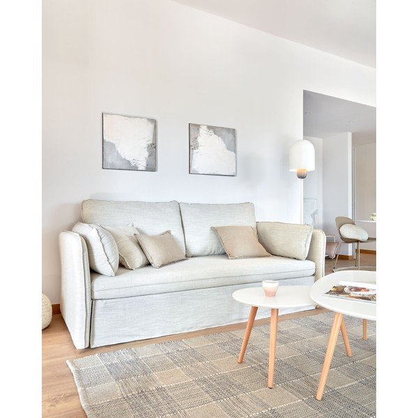 Sklopiva sofa sivo-bež 210 cm Tanit – Kave Home-image-1