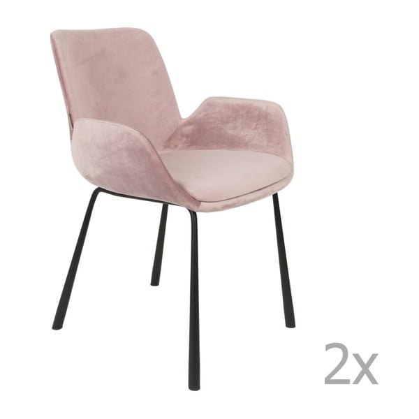 Set od 2 roze stolice s naslonima za ruke Zuiver Brit