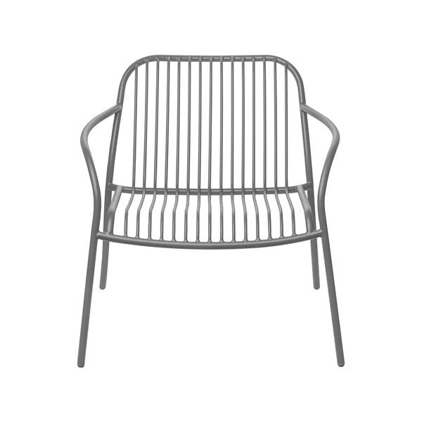 Siva metalna vrtna fotelja Yua Wire – Blomus-image-2