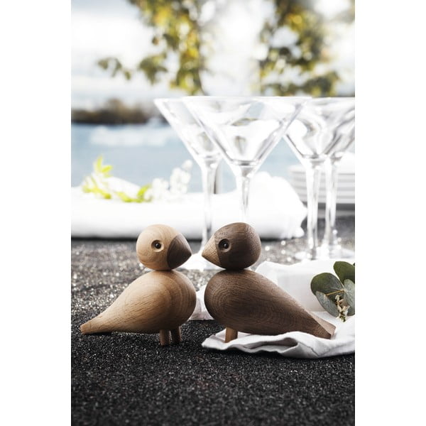 Set od 2 kipića od punog hrasta Kay Bojesen Danska Lovebirds-image-2