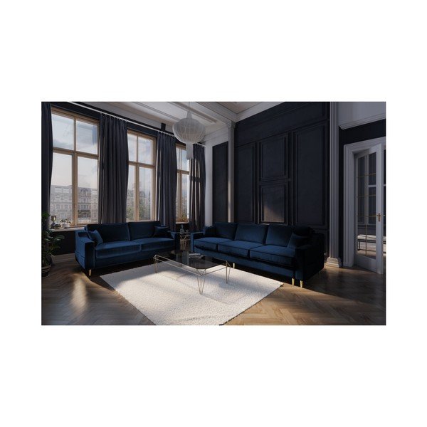 Tamnoplava dvosjeda Mazzini Sofas Marigold-image-2