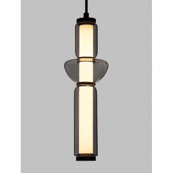 Siva staklena LED viseća svjetiljka s mogućnosti zatamnjivanja ø 12 cm Ulon – Nova Luce-image-1