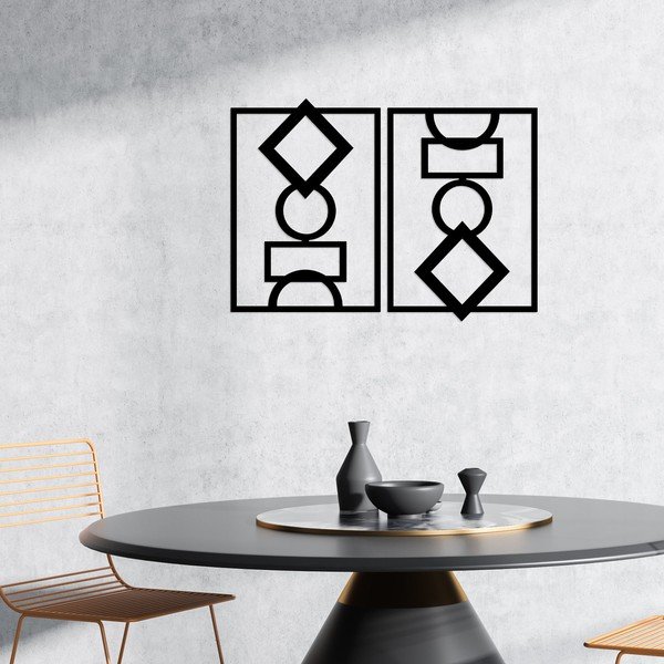 Metalni zidni ukrasi u setu 2 kom 42x57 cm – Wallity-image-2