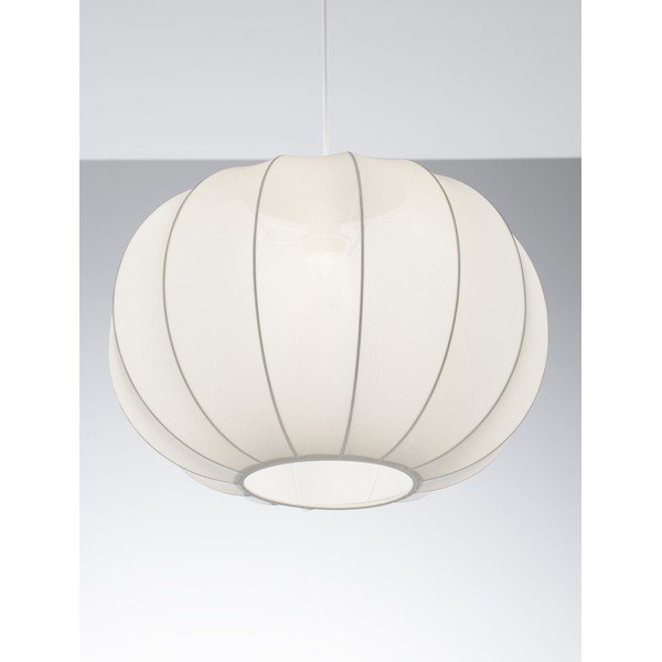 Mat bijela tekstilna viseća svjetiljka ø 50 cm Delina – Nova Luce-image-2