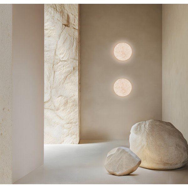 Mat bijela LED zidna lampa od kamenine s mogućnosti zatamnjivanja Bobbin – Trio Select-image-2