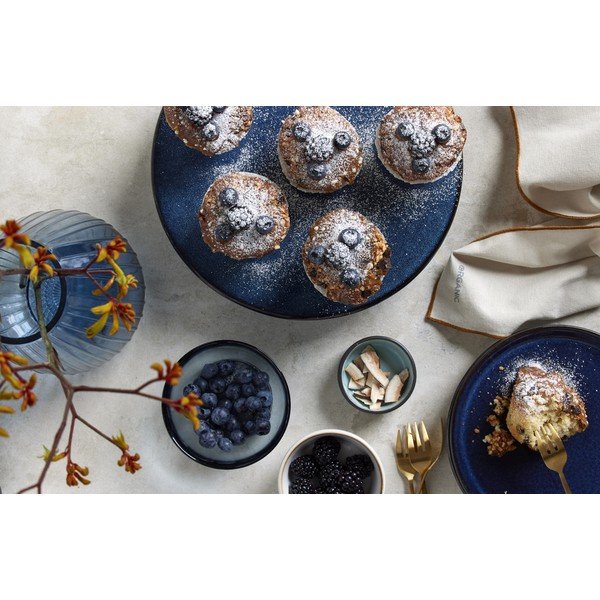 Crni/plavi desertni tanjur od kamenine ø 21 cm Gastro Dark Blue/Black – Bitz-image-1