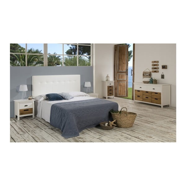 Bijela komoda od punog borovog drveta sa 8 ladica Marckeric Ibiza-image-4