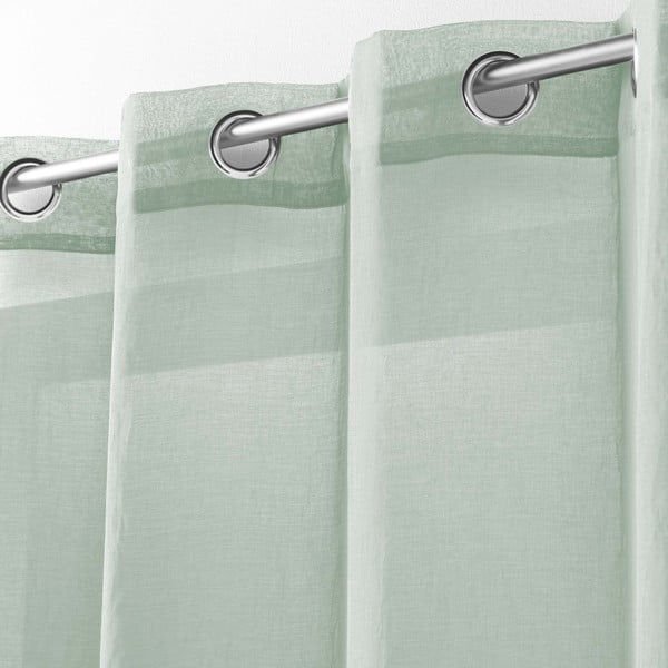 Svijetlo zelena prozirna zavjesa 140x240 cm Telma – douceur d'intérieur-image-1
