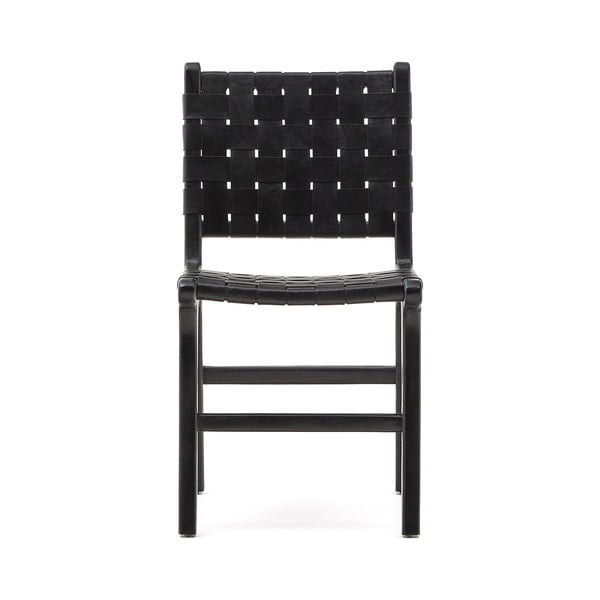 Crna blagovaonska stolica od masivnog mahagonija Calixta – Kave Home-image-3