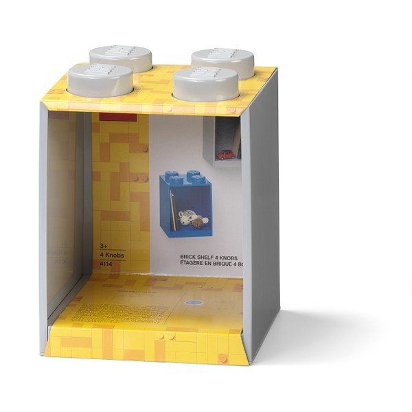 Dječja siva zidna polica LEGO® Brick 4-image-3