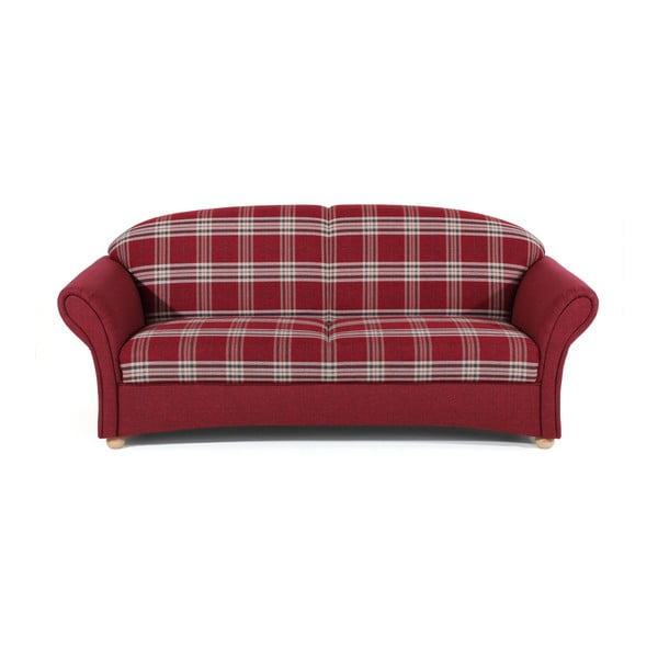 Crvena karirana sofa Max Winzer Corona, 202 cm