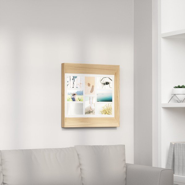 Drveni viseći okvir u prirodnoj boji 50x50 cm Lookout – Umbra-image-3
