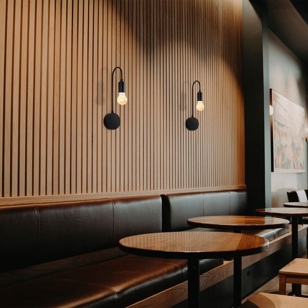 Crna zidna lampa Baston – Opviq lights-image-1