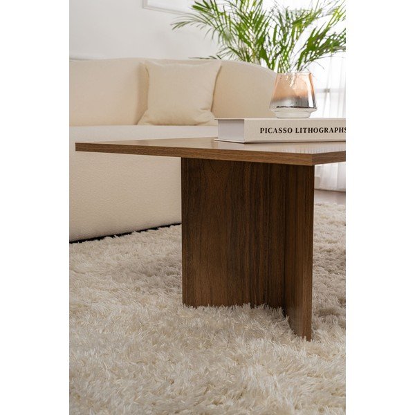 Tamno smeđi stolić za kavu u dekoru oraha 60x119 cm Sabin – Kalune Design-image-4