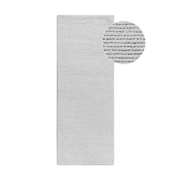 Bijela ručno rađena vunena staza 80x200 cm Francois – Villeroy&Boch