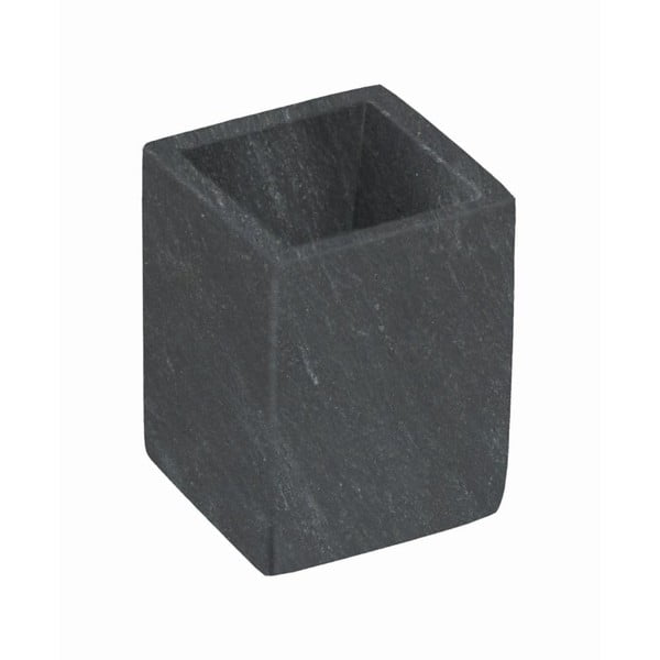 Tamno siva mramorna čaša za četkice za zube Aixa – Kave Home