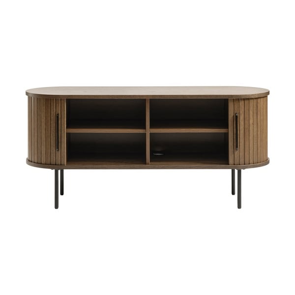 Smeđi TV stol u dekoru hrasta 120x56 cm Nola - Unique Furniture-image-3