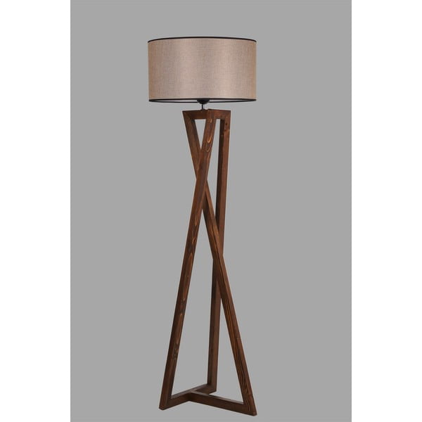 Smeđa stojeća svjetiljka s tekstilnim sjenilom (visina 149 cm) Maçka – Opviq lights-image-1
