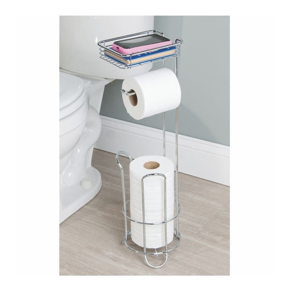 Čelični stalak za toalet papir sa spremnikom i policom iDesign-image-4