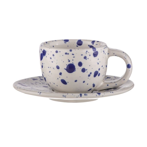 Bijelo-plave šalice u setu 2 kom za espresso od kamenine 100 ml Carnival – Ladelle-image-1