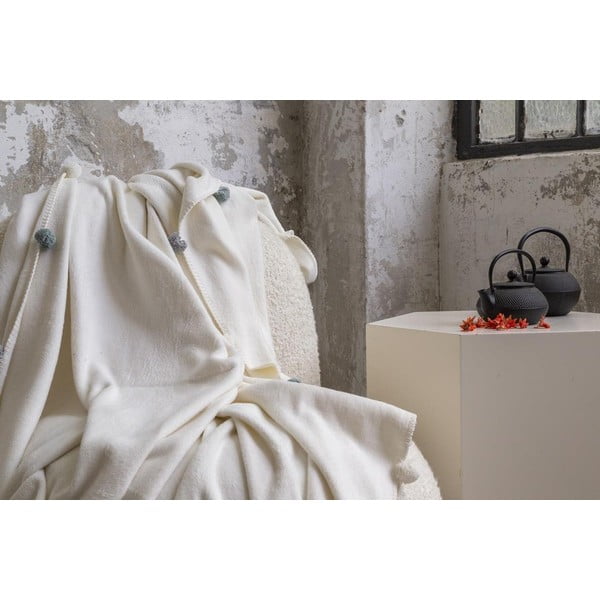 Krem prekrivač od flisa 150x200 cm Pom Pom – Mijolnir-image-4