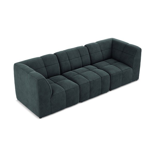 Plava baršunasti sofa 255 cm Aloha – Makamii-image-3