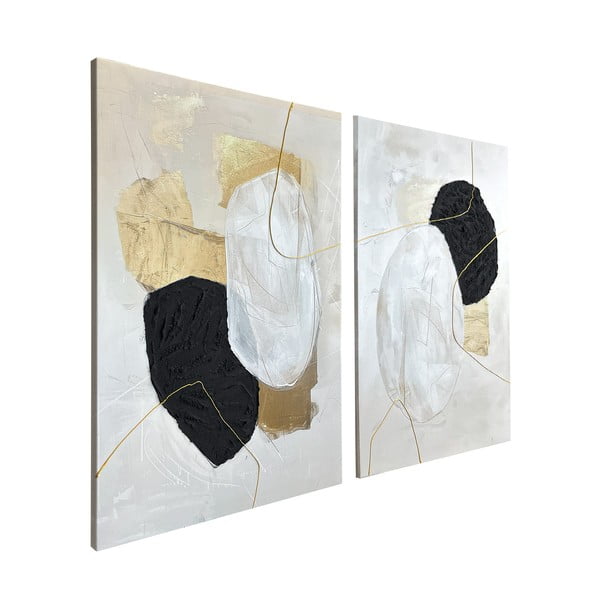 Slike sa ručno oslikanim elementima u setu od 2 kom 50x70 cm Crystal – Styler-image-4