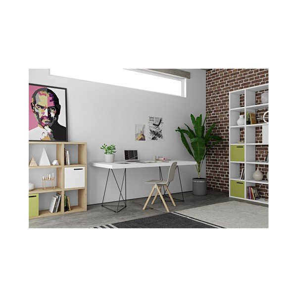 Bijeli blagovaonski stol s metalnim nogama TemaHome Trestle, 90 x 160 cm-image-4