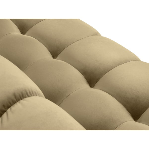 Bež baršunasta kutna garnitura Cosmopolitan Design Bali, lijevi kut-image-1