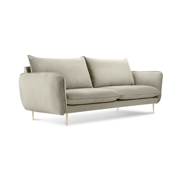 Bež baršunasta sofa Cosmopolitan Design Florence, 160 cm