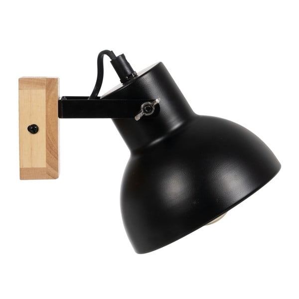 Crna/u prirodnoj boji zidna lampa – Ixia