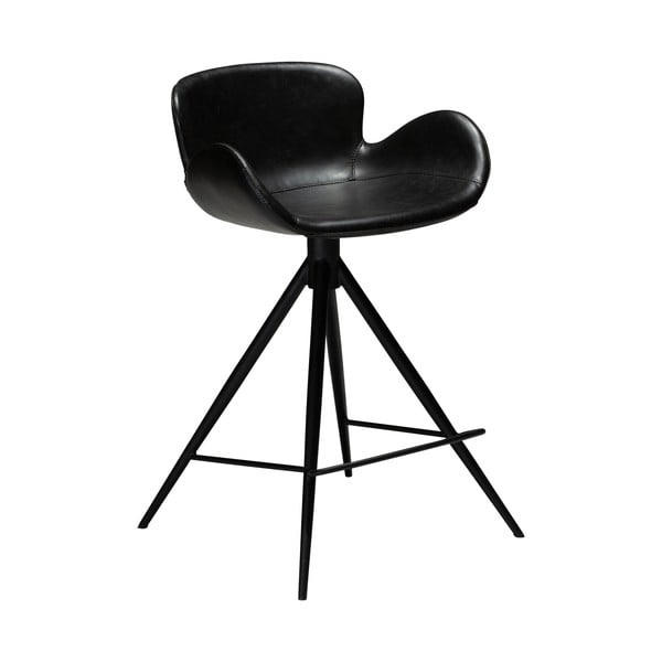 Crna barska stolica od imitacije kože DAN-FORM Denmark Gaia, visina 87 cm