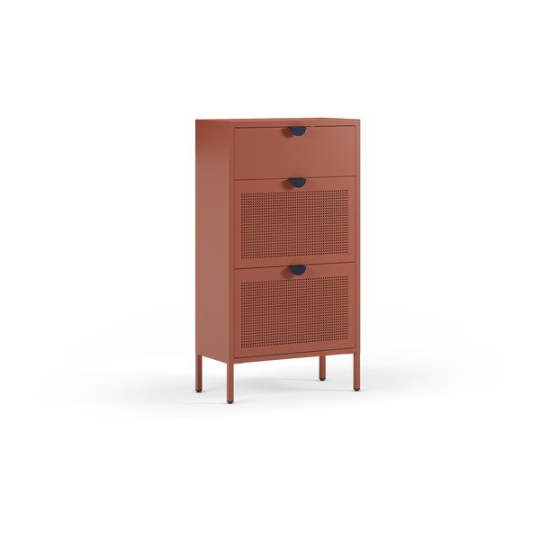 Metalni ormarić za cipele boje terakote 60x110x30 cm Sayla – Marckeric