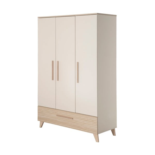 Krem/u prirodnoj boji dječja garderoba u dekoru hrasta 118x190x52 cm Sidney – Roba-image-2