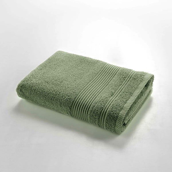 Kaki zeleni pamučni ručnik od frotira 70x130 cm Tendresse – douceur d'intérieur