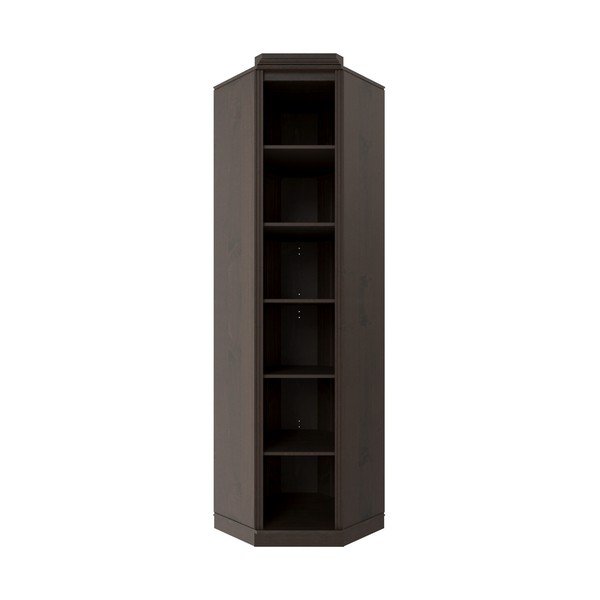 Tamno smeđa biblioteka od masivnog bora 85x219x56 cm Anita – Støraa