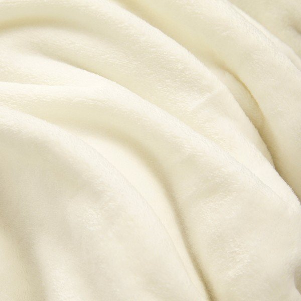 Krem deka od mikroflanela 220x240 cm Flanou – douceur d'intérieur-image-2