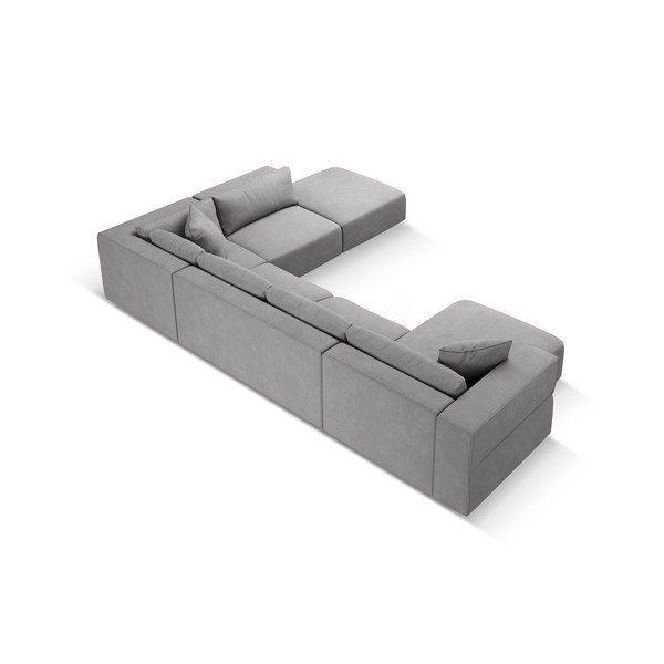 Svijetlo siva kutna garnitura (s desnim kutom/u obliku slova "U") Esther – Milo Casa-image-3