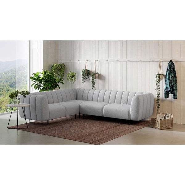 Svijetlo siva kutna garnitura (s lijevim kutom/u obliku slova L) Shel – Ghado-image-1