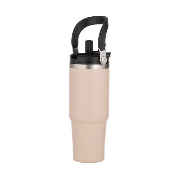 Bež boca za vodu za put od nehrđajućeg čelika 1 l Eco – Ladelle-image-2