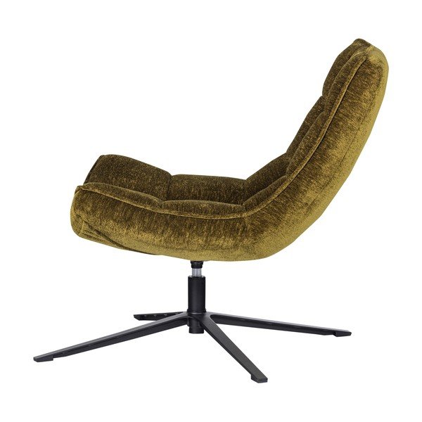 Zelena okretna fotelja od šenila Maudi – WOOOD-image-3