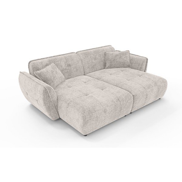 Bež sofa od šenila s ležaljkom 252 cm Nelia Big – Ropez-image-2