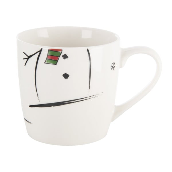 Bijeli porculanski set šalice i zdjele 2 kom s božićnim motivom 350 ml – Orion-image-2