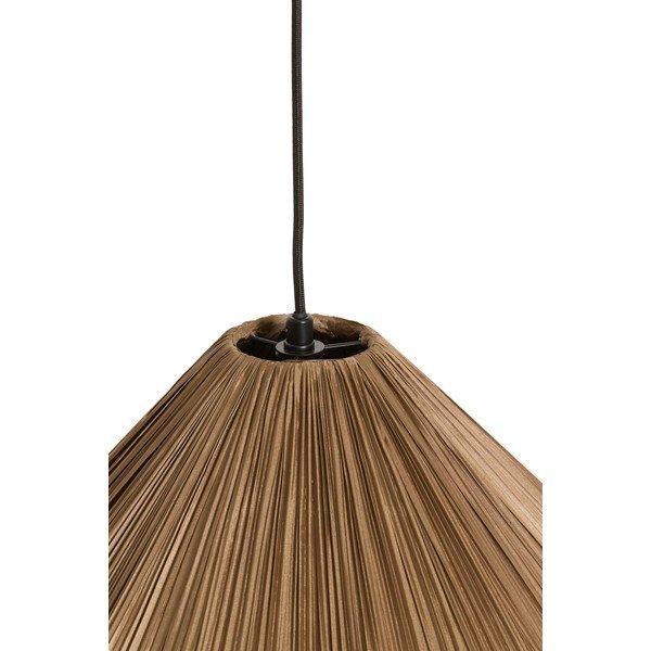 Smeđa viseća svjetiljka s tekstilnim sjenilom ø 12 cm Verita – Light & Living-image-2