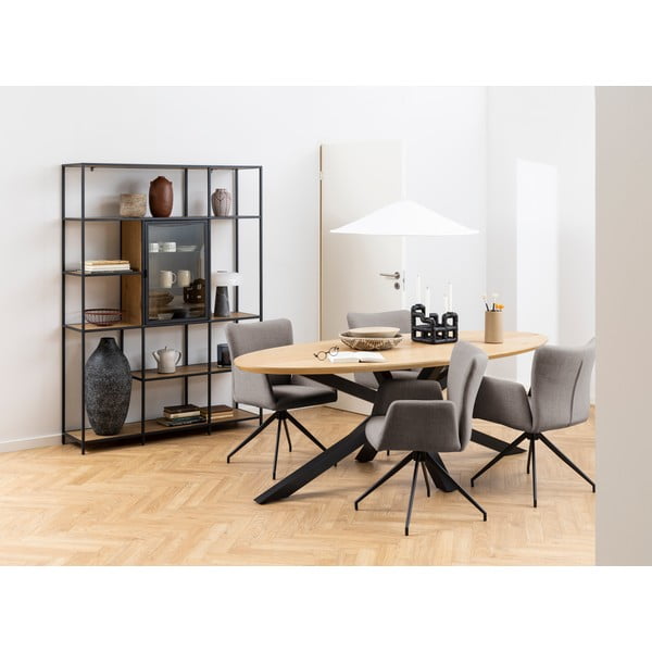 Sive podstavljene blagovaonske stolice u setu 2 kom Laura – Actona-image-2